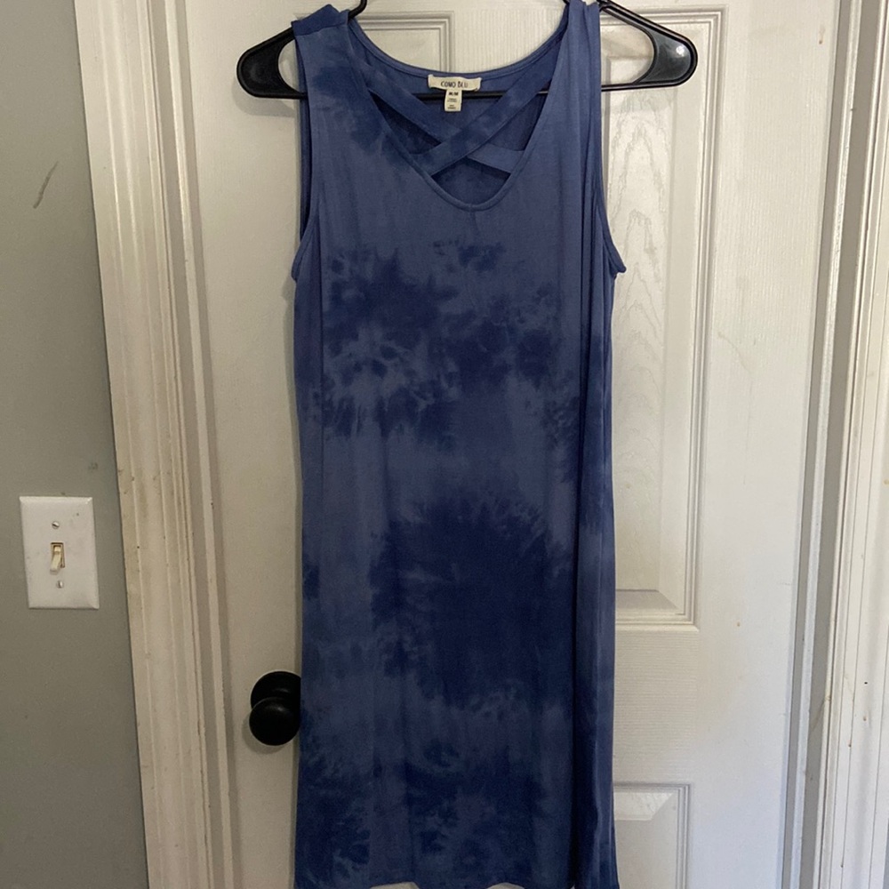Como Blu Medium Sleeveless tie dye dress